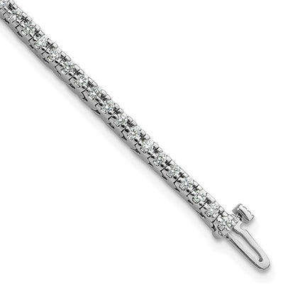 14k White Gold 1 1/4 Ct. Lab Grown Diamond VS/SI+ G+ Round Tennis Bracelet