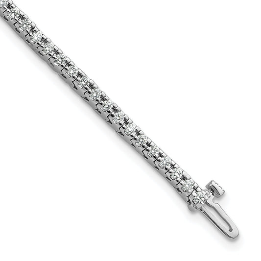14K White Gold True Origin 1 1/4 Carat Lab Grown Diamond Vs D E F Tennis Bracelet