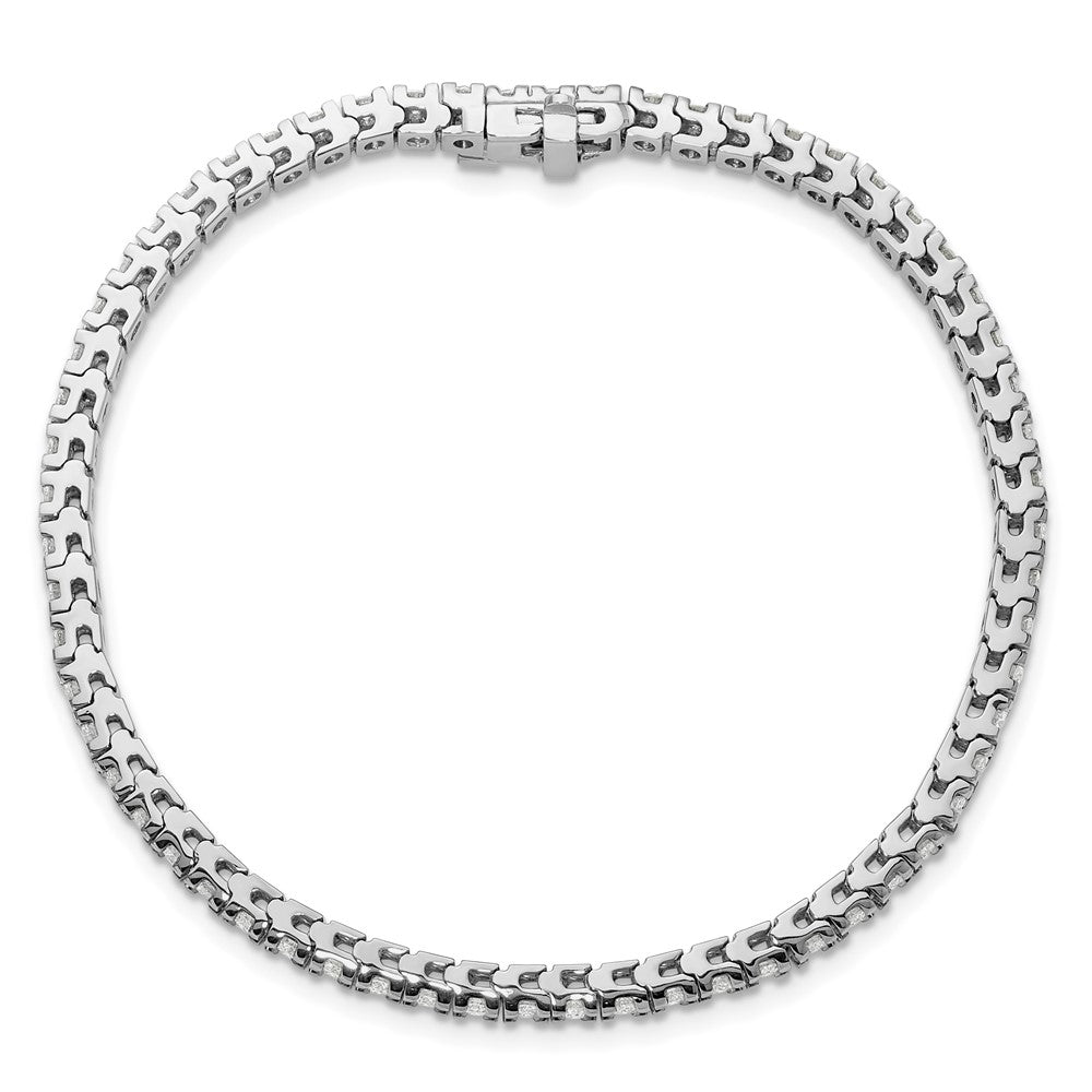 14k White Gold 2 1/6 Ct. Lab Grown Diamond VS/SI+ G+ Round Tennis Bracelet