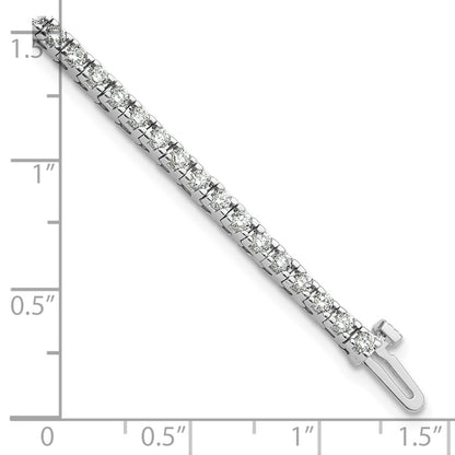 14k White Gold 2 1/6 Ct. Lab Grown Diamond VS/SI+ G+ Round Tennis Bracelet