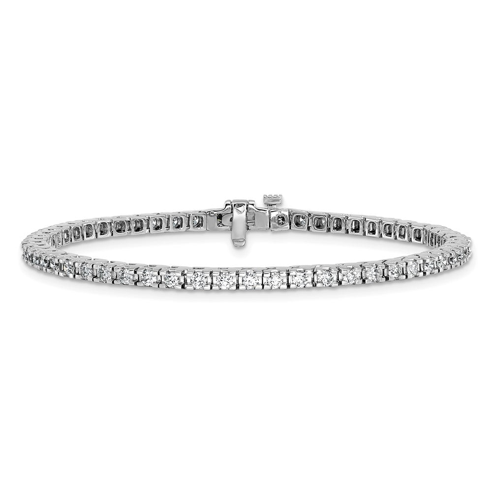 14k White Gold 2 1/5ct Lab Grown Diamond VS/SI+ G+ Tennis Bracelet