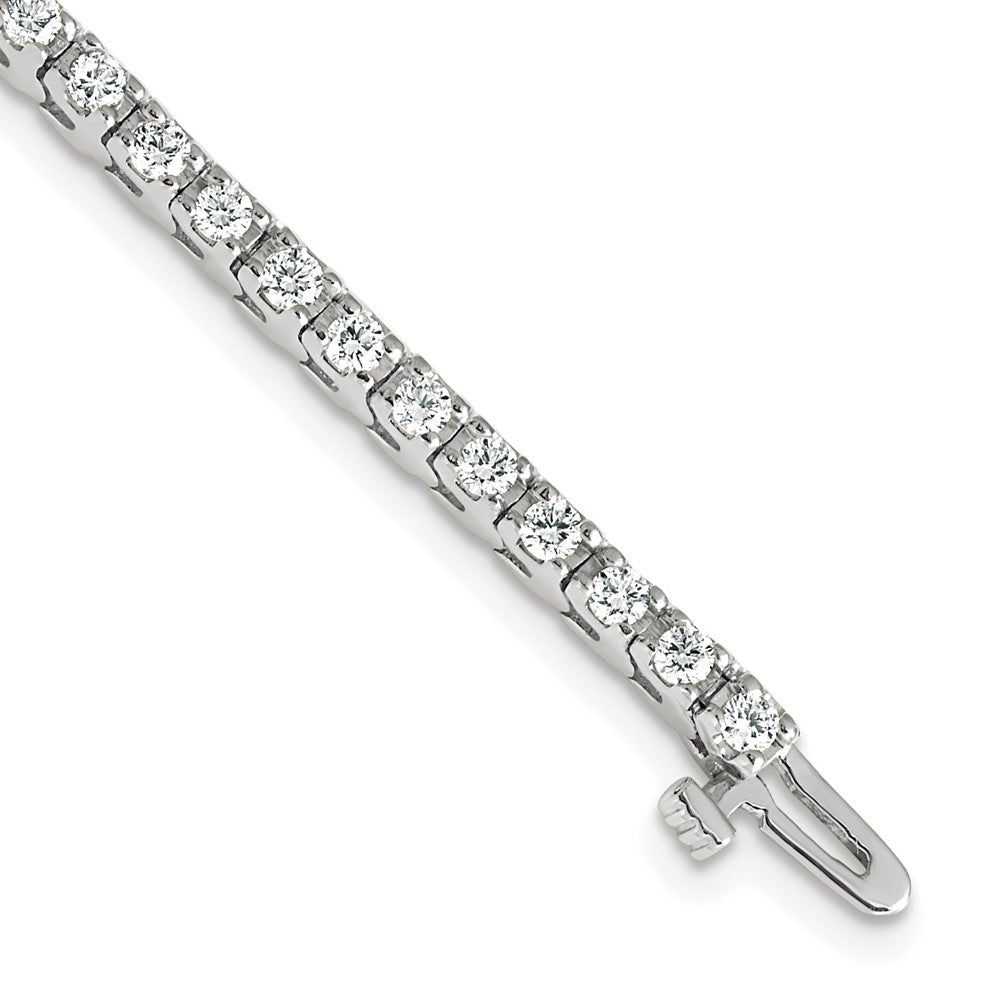 14k White Gold 2 1/5ct Lab Grown Diamond VS/SI+ G+ Tennis Bracelet