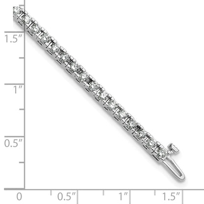 14k White Gold 2 7/8 Ct. Lab Grown Diamond VS/SI+ G+ Round Tennis Bracelet