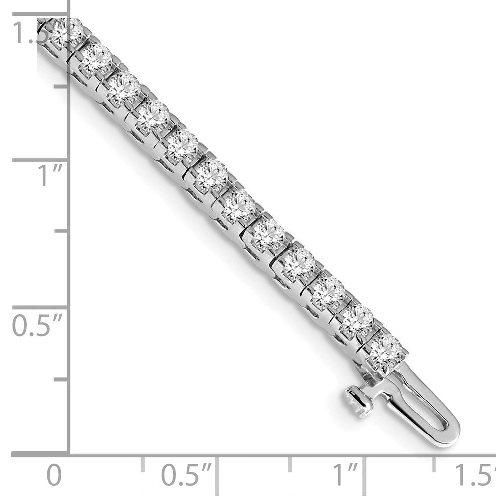 14K White Gold True Origin 4 1/10 Carat Lab Grown Diamond Vs D E F Tennis Bracelet