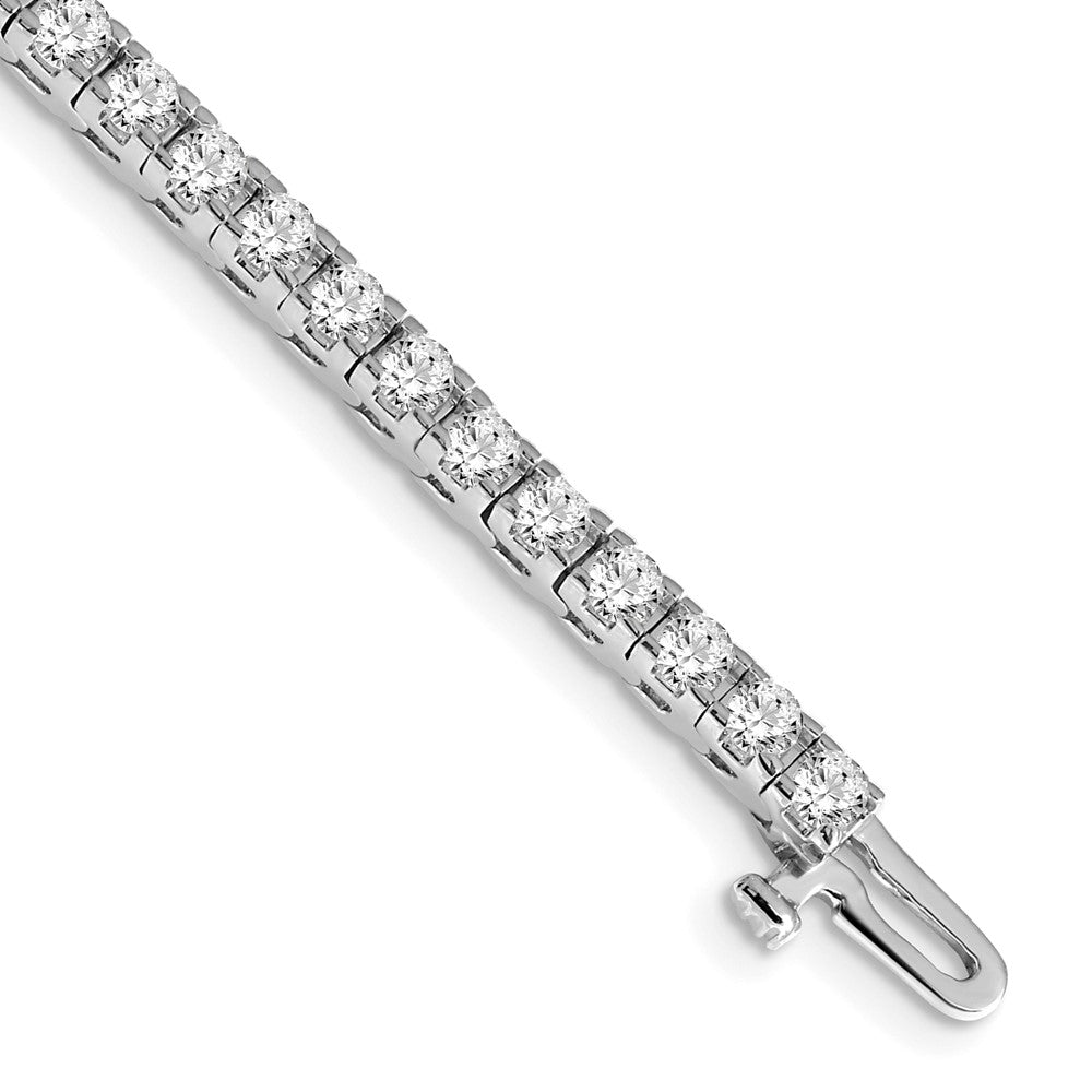 14K White Gold True Origin 4 1/10 Carat Lab Grown Diamond Vs D E F Tennis Bracelet