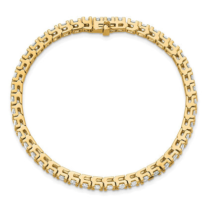 14K Yellow Gold True Origin 6 3/8 Carat Lab Grown Diamond Vs D E F Tennis Bracelet