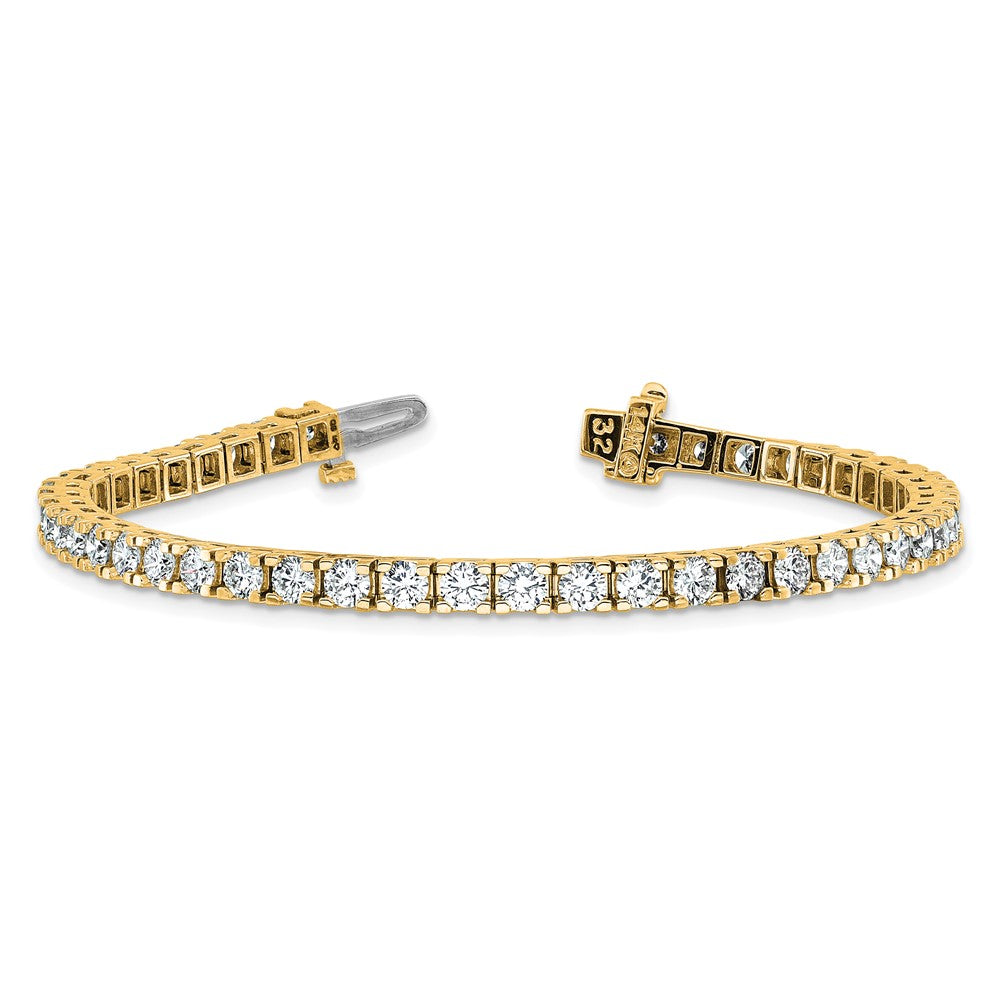 14K Yellow Gold True Origin 6 3/8 Carat Lab Grown Diamond Vs D E F Tennis Bracelet