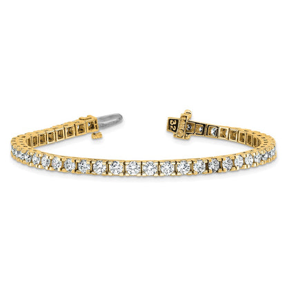 14K Yellow Gold True Origin 6 3/8 Carat Lab Grown Diamond Vs D E F Tennis Bracelet