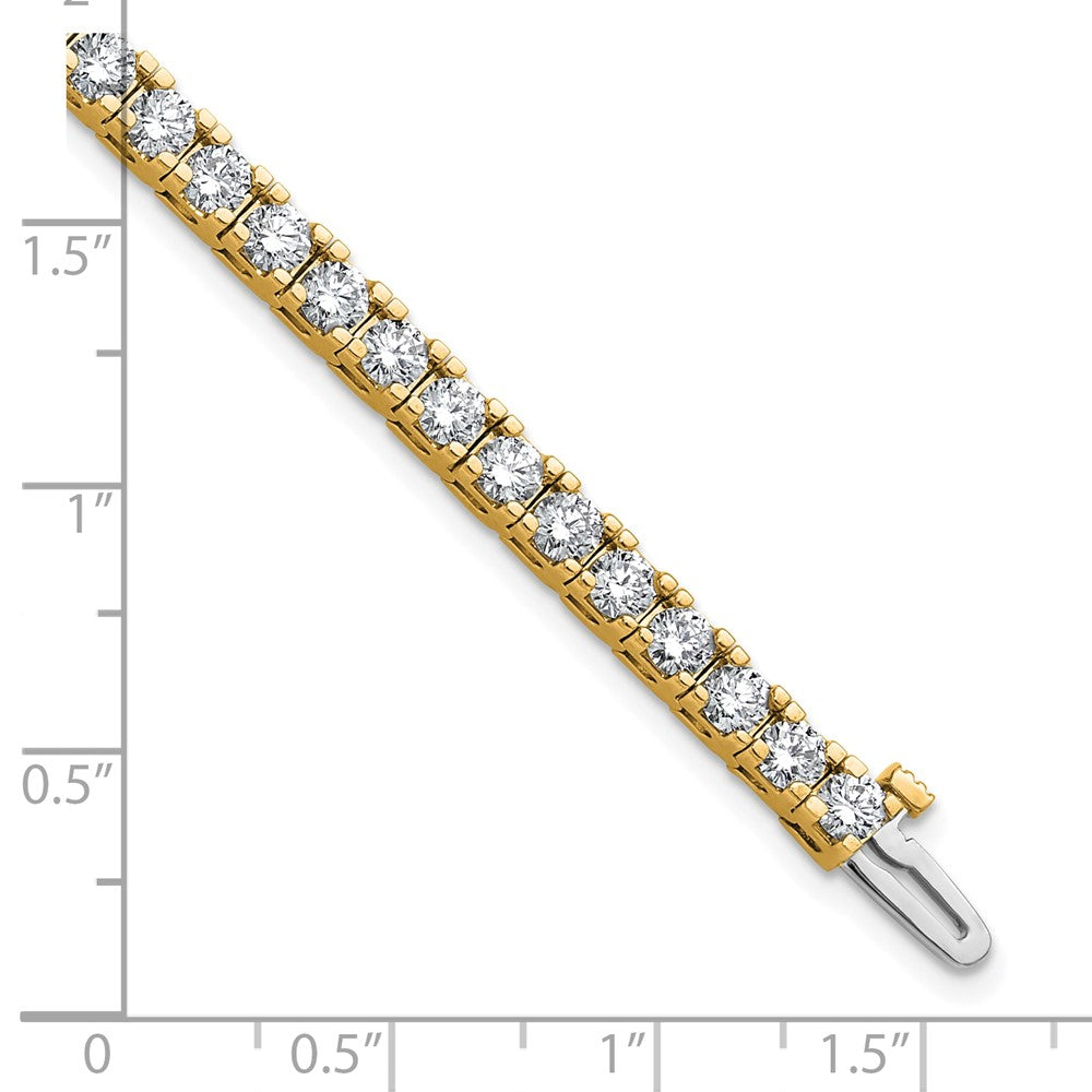 14K Yellow Gold True Origin 6 3/8 Carat Lab Grown Diamond Vs D E F Tennis Bracelet