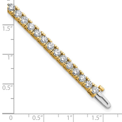 14K Yellow Gold True Origin 6 3/8 Carat Lab Grown Diamond Vs D E F Tennis Bracelet