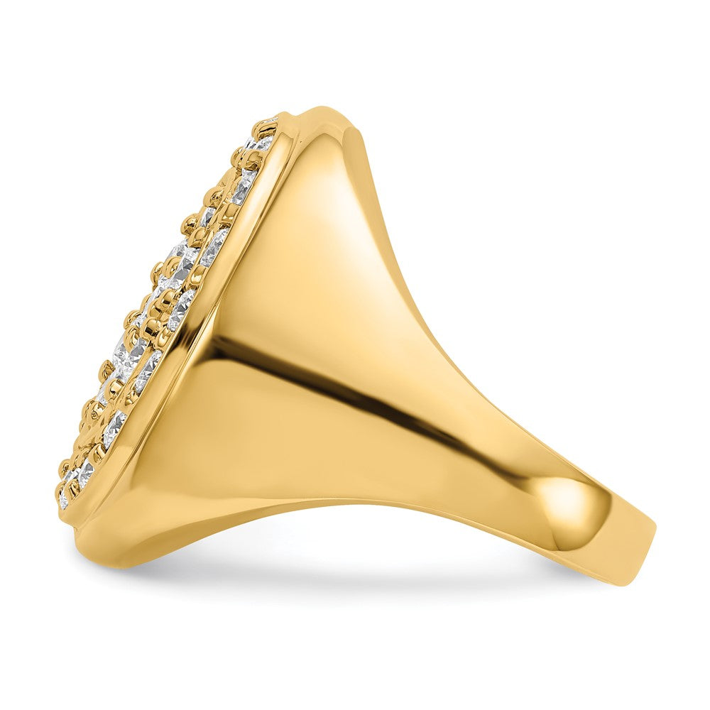 14K Yellow Gold Vs Diamond Men'S Ring