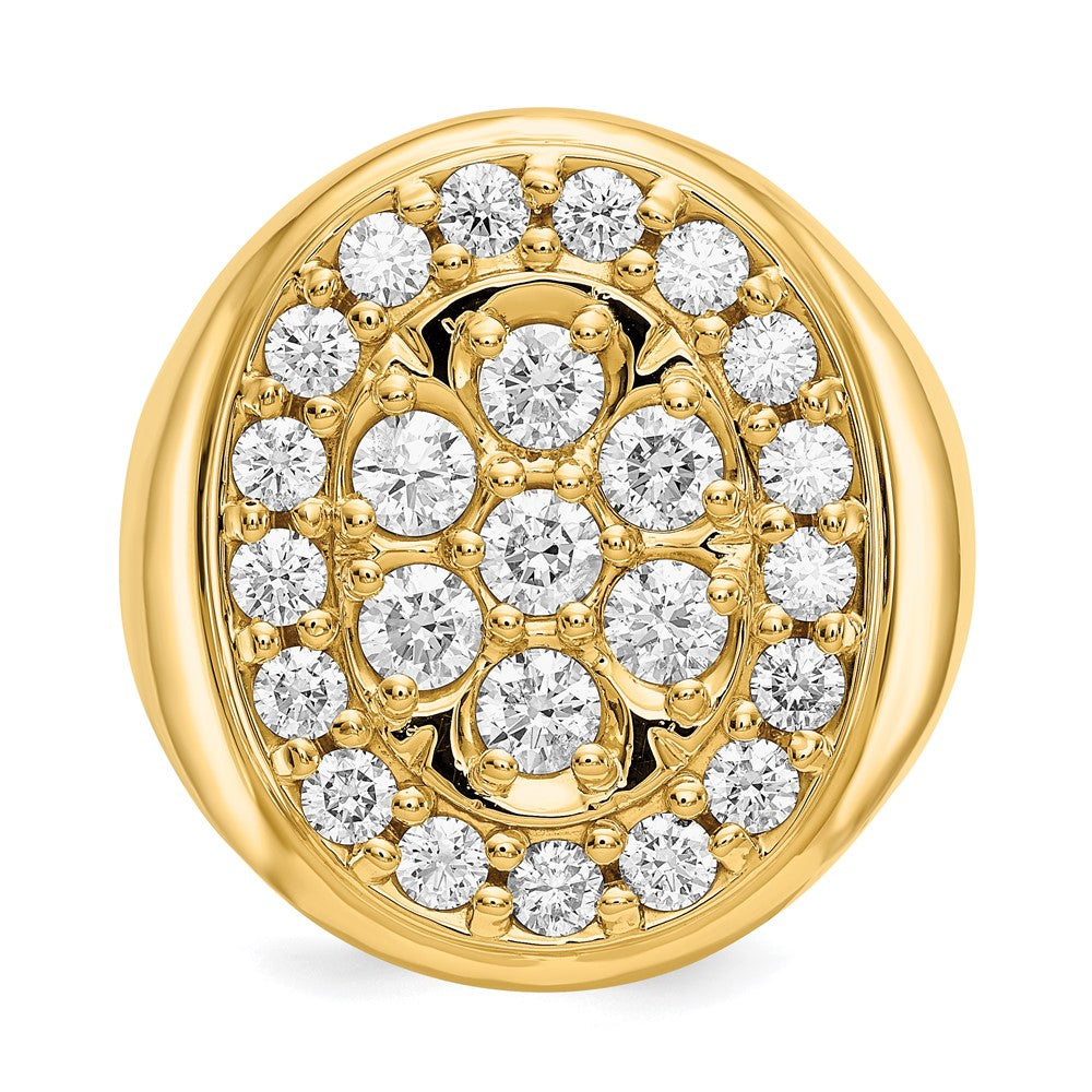 14K Yellow Gold Vs Diamond Men'S Ring