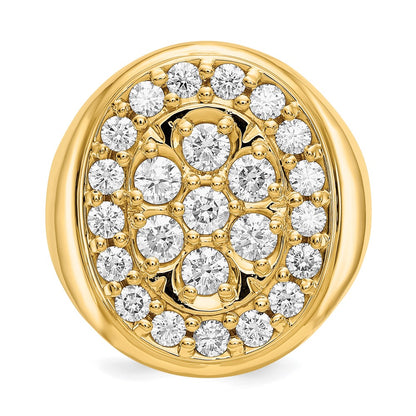 14K Yellow Gold Vs Diamond Men'S Ring