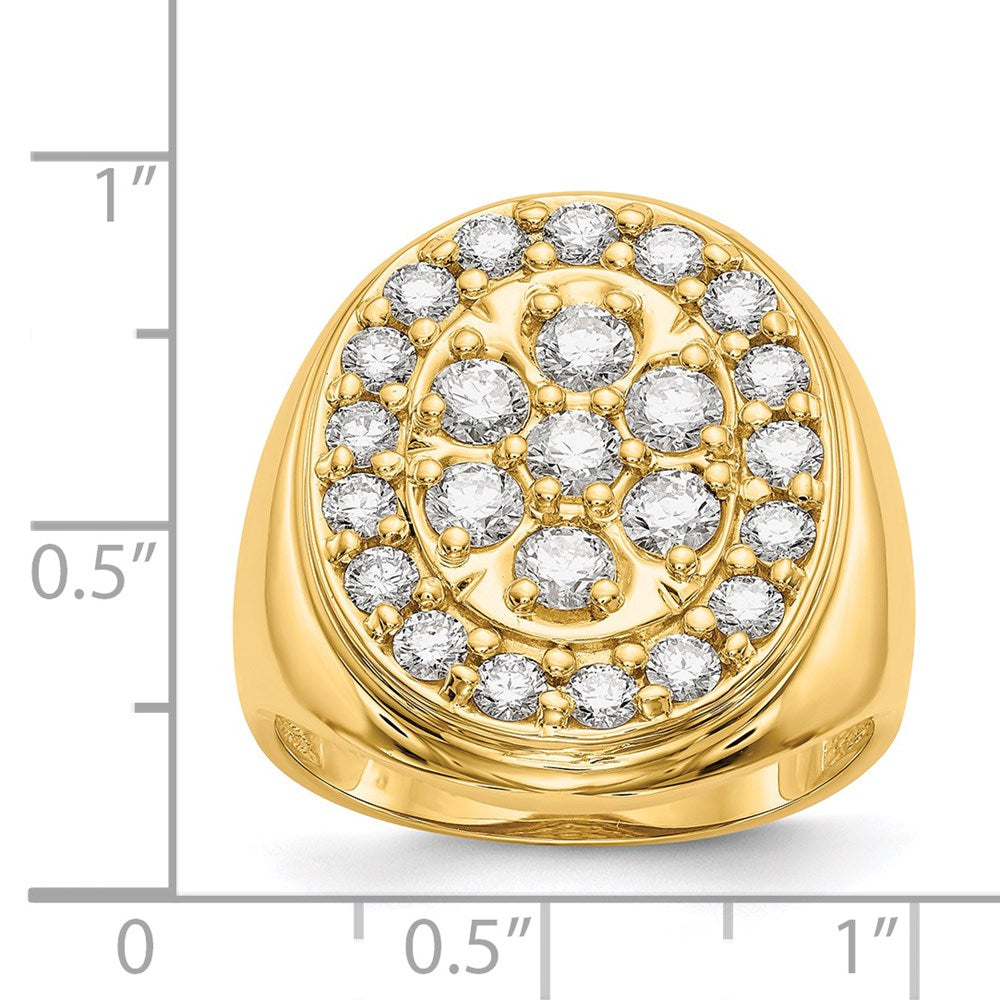 14K Yellow Gold Vs Diamond Men'S Ring