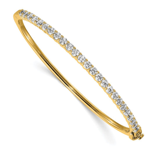 14k Yellow Gold 2 1/4 Ct. Lab Grown Diamond VS/SI+ G+ Bangle Bracelet