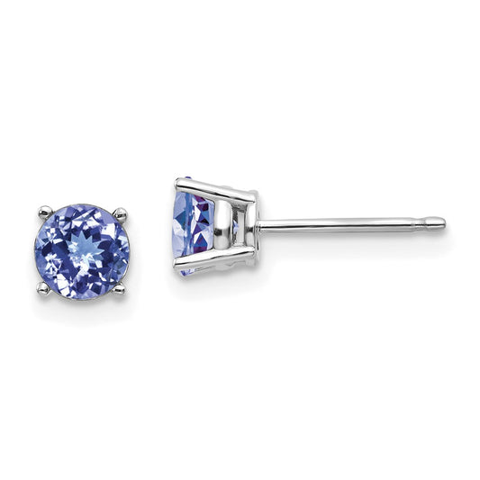 14K White Gold Tanzanite Earrings