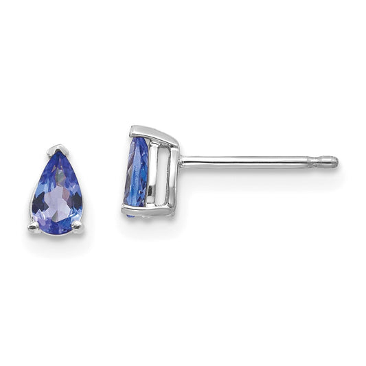 14K White Gold Tanzanite Earrings