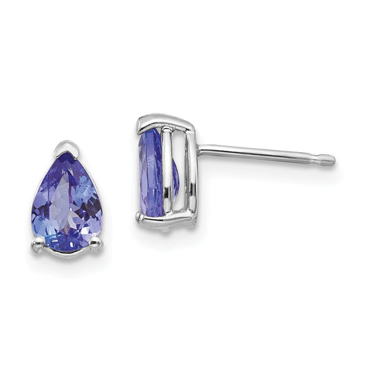 14K White Gold Tanzanite Earrings