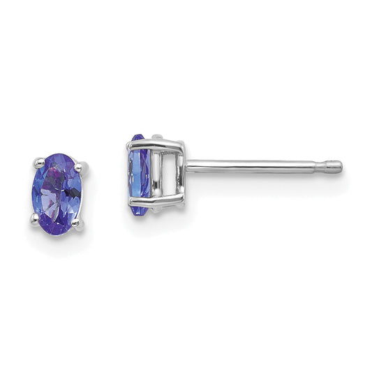 14K White Gold Tanzanite Earrings
