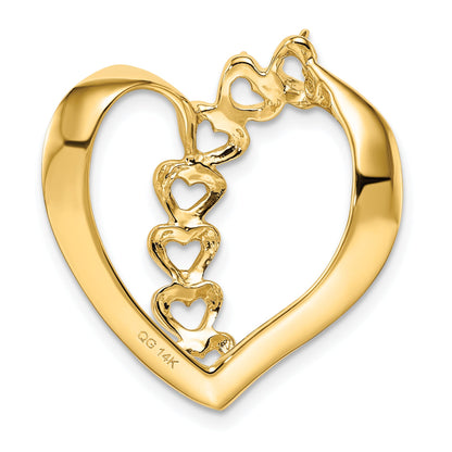 14k Yellow Gold 14k Polished 7-Stone Mothers Heart Slide Mounting