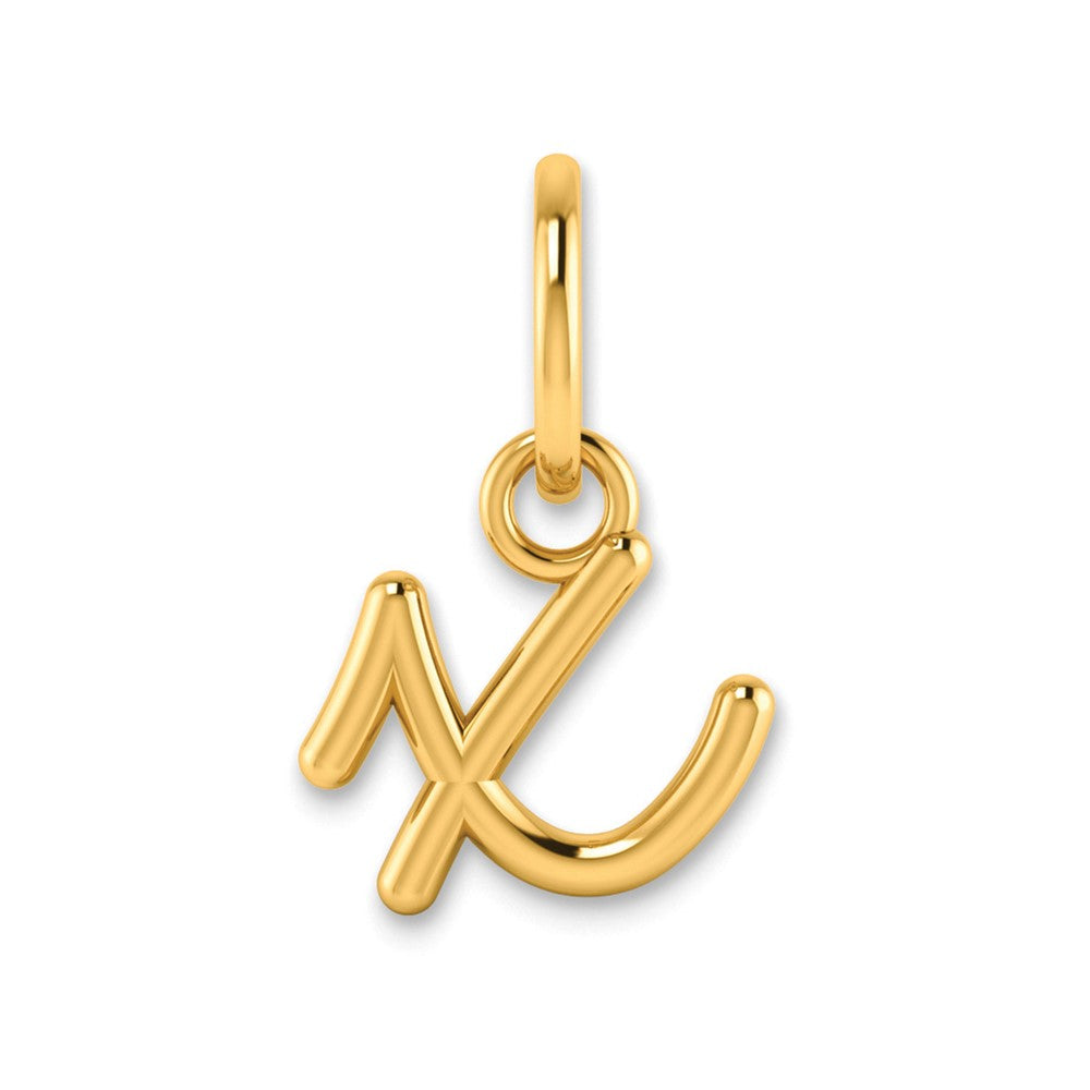 14K Yellow Gold 14Ky Lower Case Letter X Initial Charm