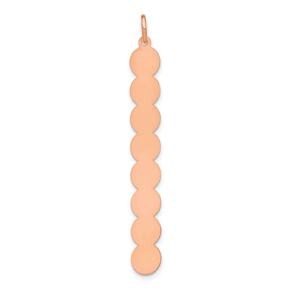 14K Rose Gold 8 Letter Bubble Pendant