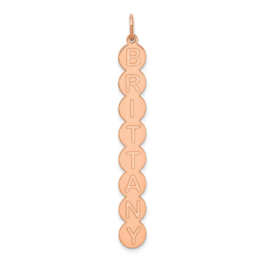 14K Rose Gold 8 Letter Bubble Pendant