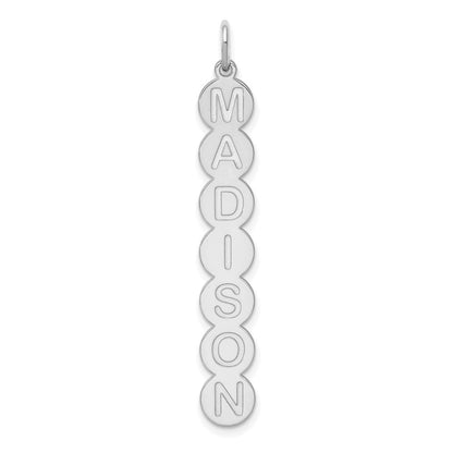 14K White Gold 7 Letter Bubble Pendant