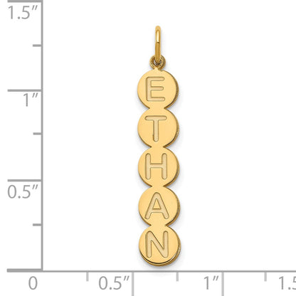 14K Yellow Gold 5 Letter Bubble Pendant