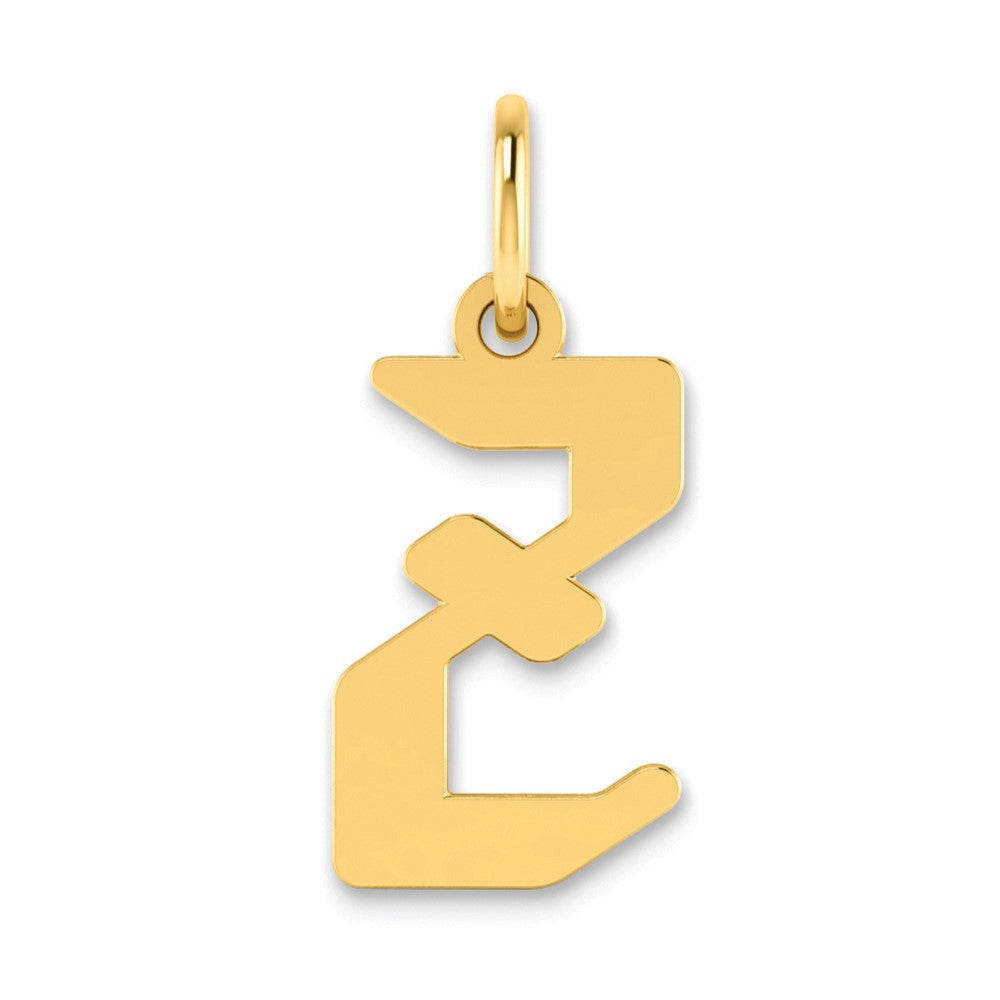 14K Yellow Gold 14Ky Letter Z Initial Pendant