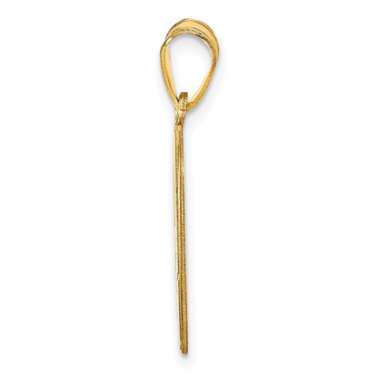 14K Yellow Gold Personalized Basketball Pendant