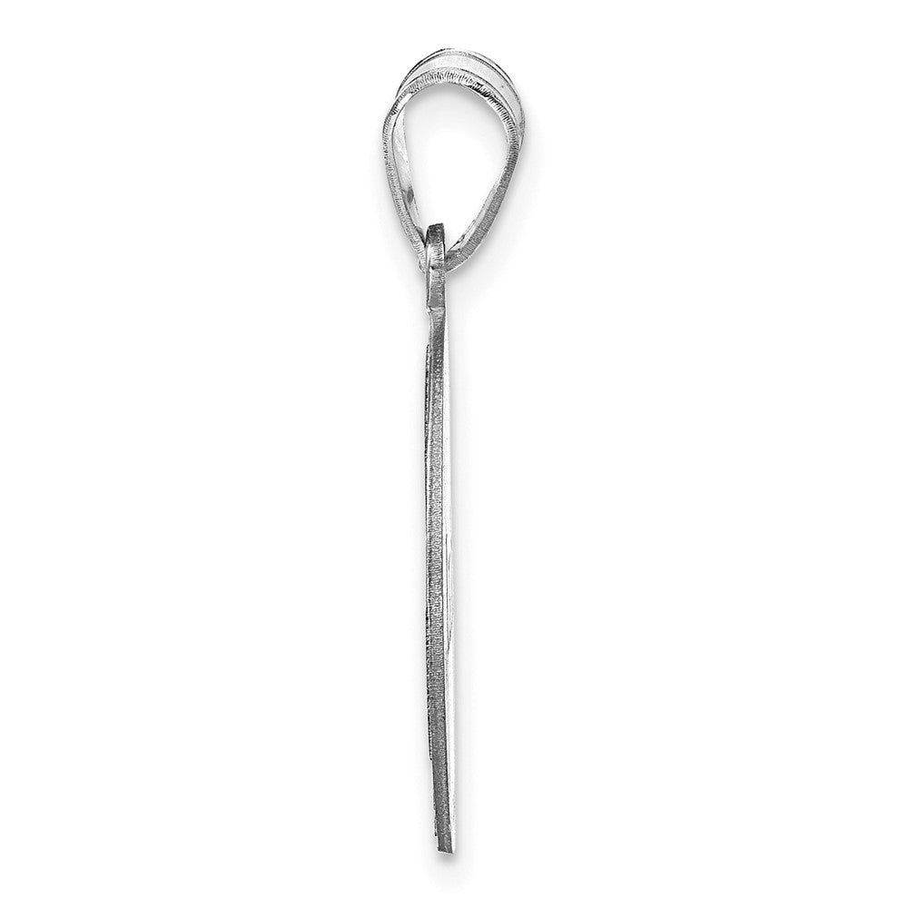 14K White Gold Personalized Soccer Pendant