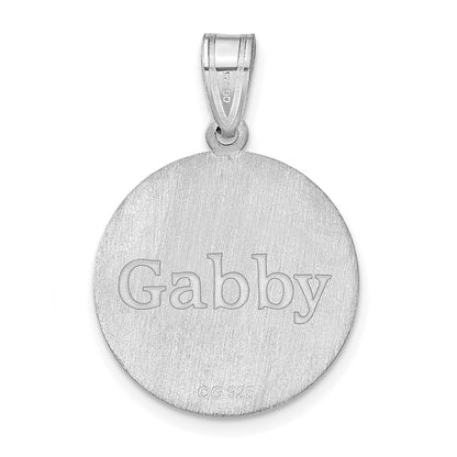 14K White Gold Personalized Soccer Pendant