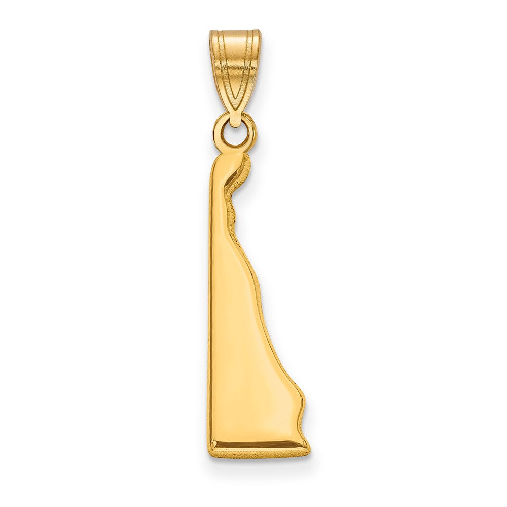 14K Yellow Gold 14Ky Delaware State Pendant