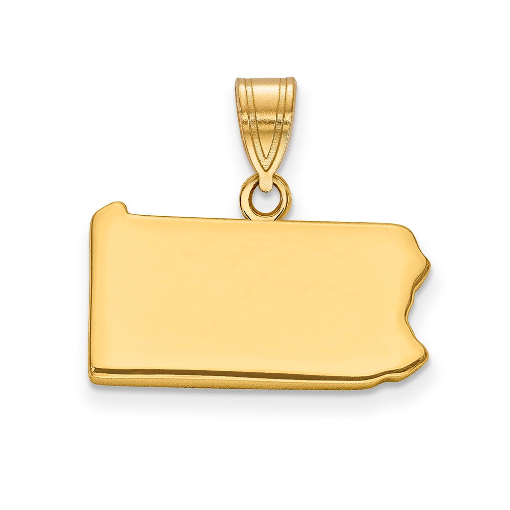 14K Yellow Gold 14Ky Pennsylvania State Pendant