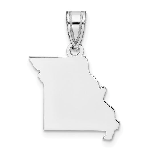 14K White Gold 14Kw Missouri State Pendant