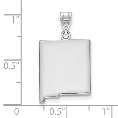 14K White Gold 14Kw New Mexico State Pendant