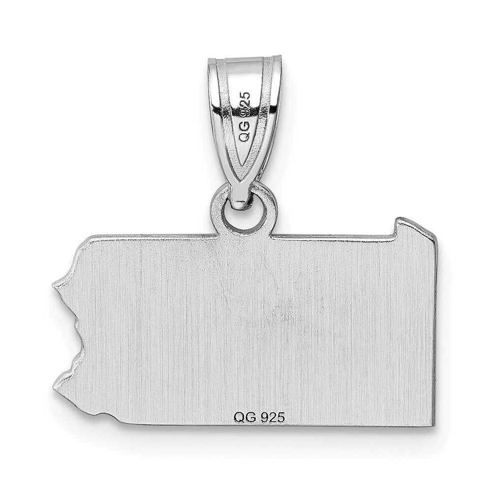14K White Gold 14Kw Pennsylvania State Pendant