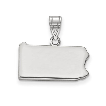 14K White Gold 14Kw Pennsylvania State Pendant