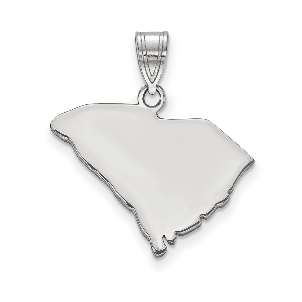 14K White Gold 14Kw South Carolina State Pendant