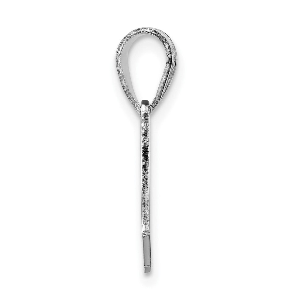 Sterling Silver Silver/Rhodium Plated Washington State Pendant