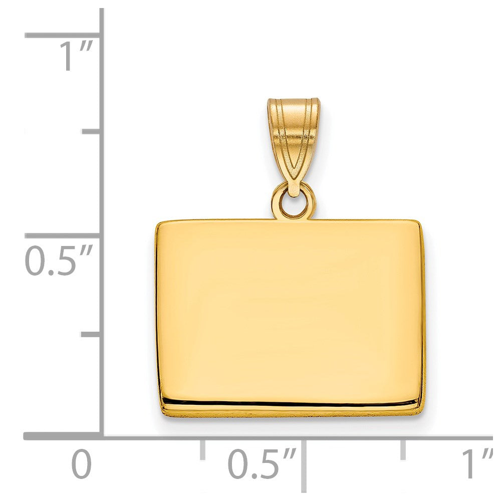 Gold Plated Sterling Silver/Gold Wyoming State Pendant