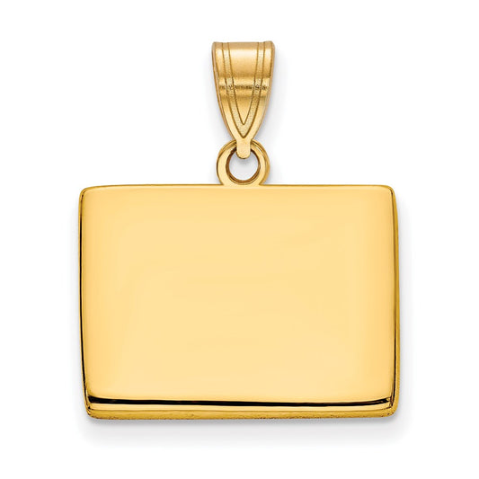 Gold Plated Sterling Silver/Gold Wyoming State Pendant