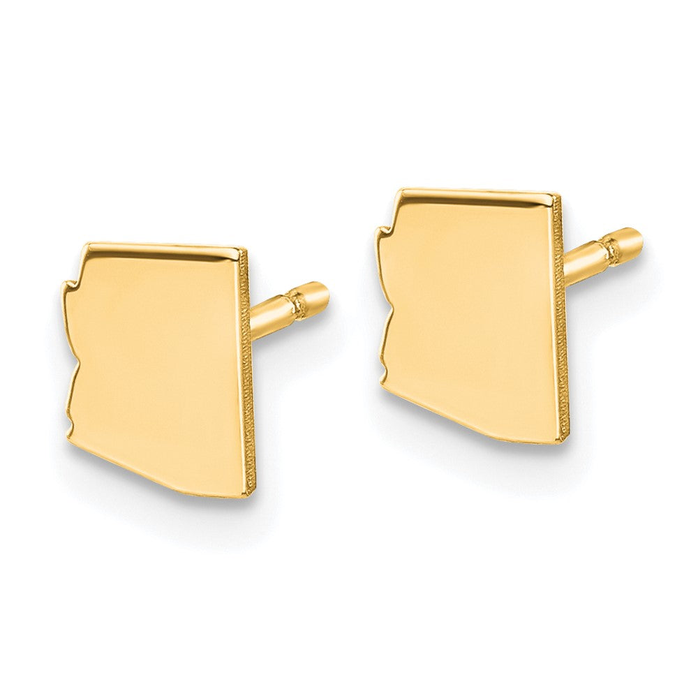 Gold Plated Sterling Silver/Gold Arizona State Earrings