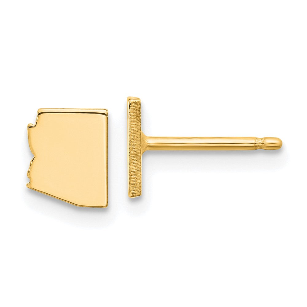 Gold Plated Sterling Silver/Gold Arizona State Earrings