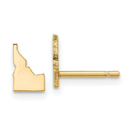 14K Yellow Gold 14Ky Idaho State Earrings