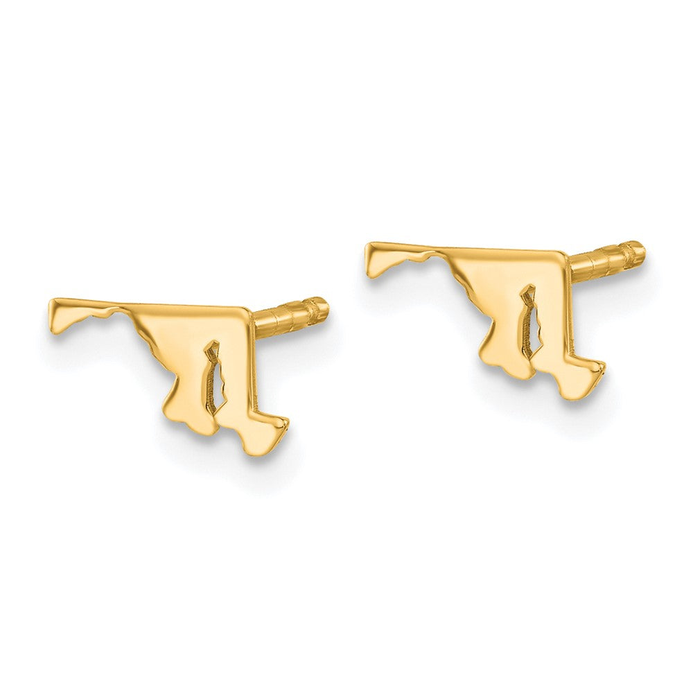 Gold Plated Sterling Silver/Gold Maryland State Earrings