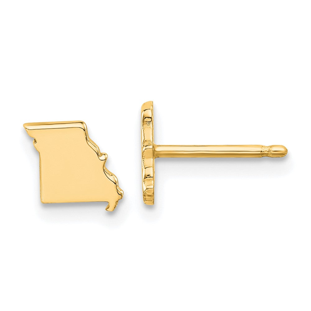 14K Yellow Gold 14Ky Missouri State Earrings