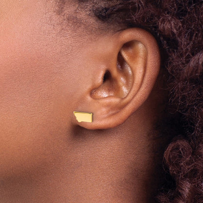 14K Yellow Gold 14Ky Montana State Earrings