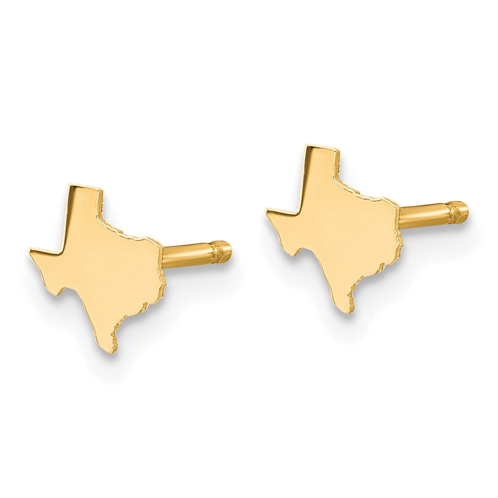 Gold Plated Sterling Silver/Gold Texas State Earrings